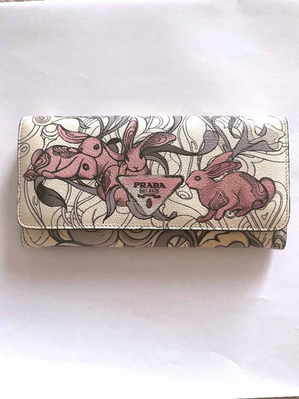 Prada Glace Rabbit Limited Edition Small Calf Wallet